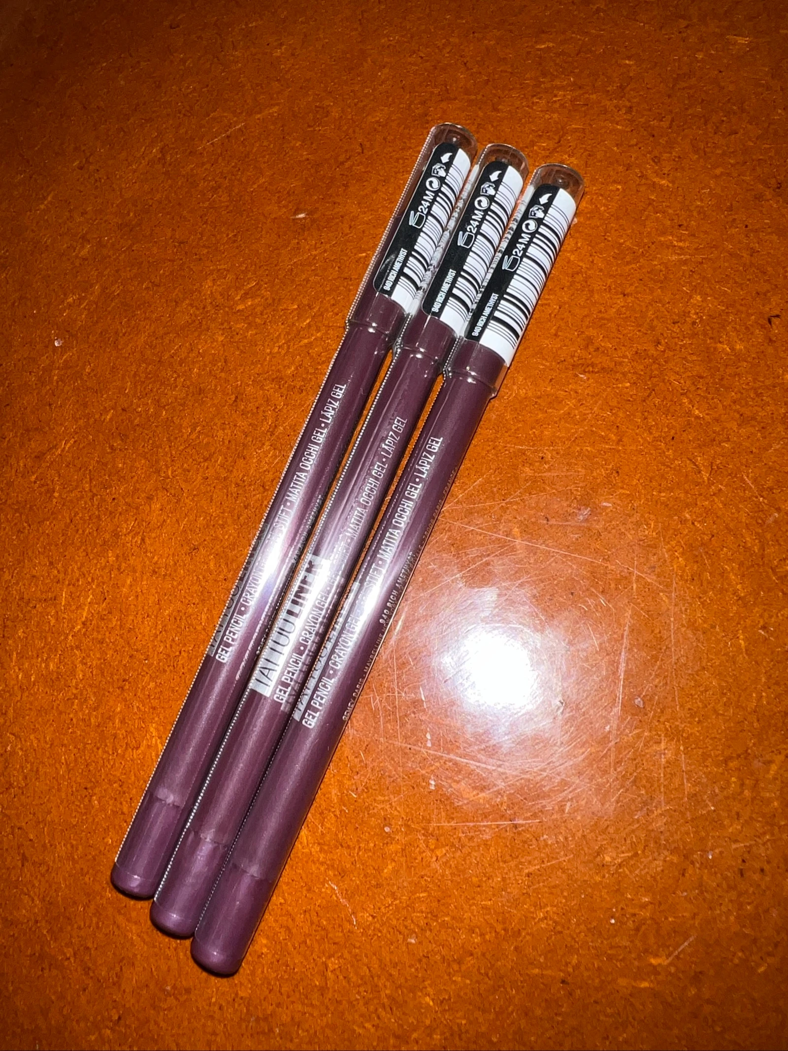 Lot de 3 Crayons liner yeux 940 rich amethyst maybelline neuf 